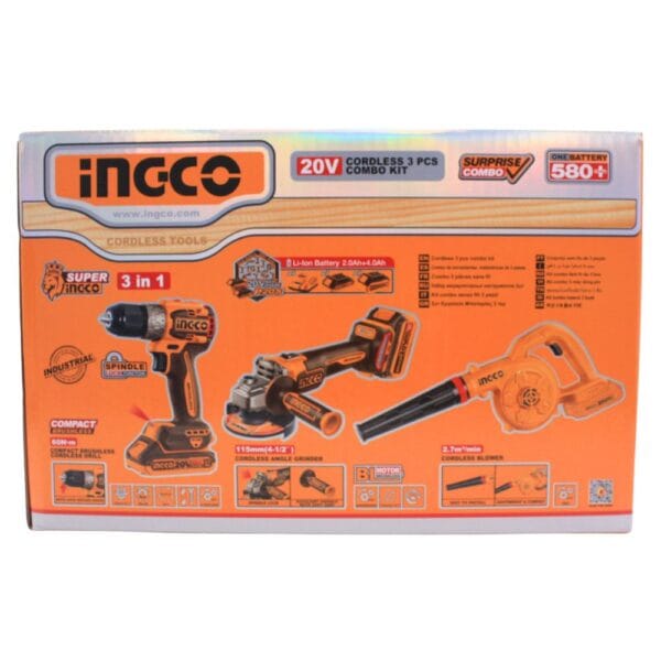 INGCO - 20V CORDLESS 3 PCS COMBO KIT